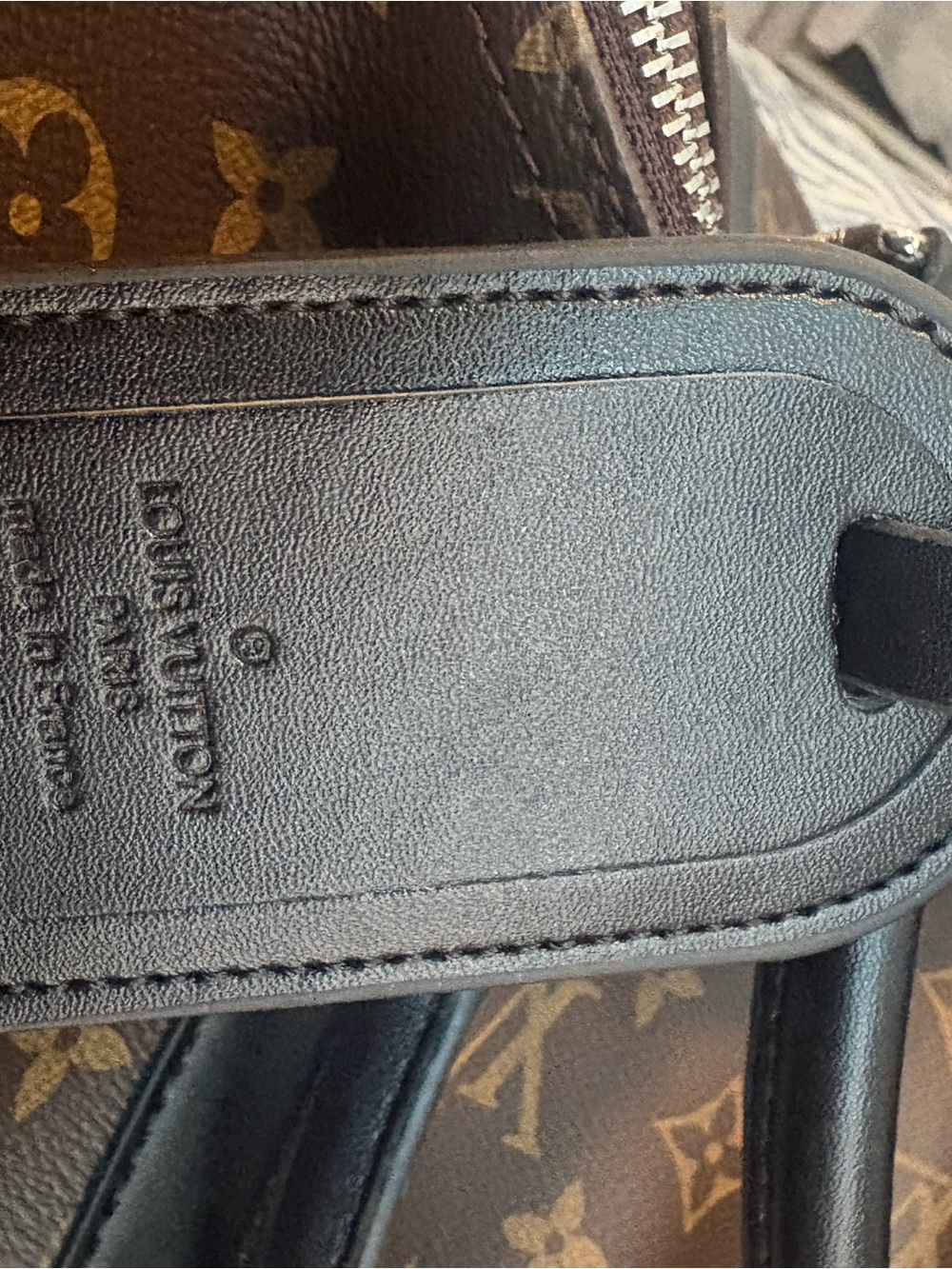 Keepall 50 Monogram Duffel with Brown Canvas and Black Trim - Picture 5 of 6